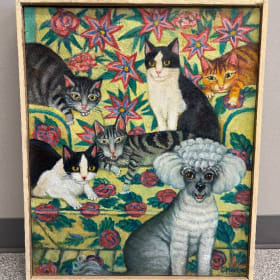 Multiple Cats with Poodle item