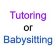 babysitting/tutoring services item