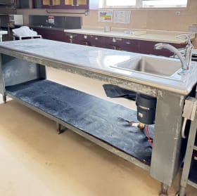 Commercial Stainless Steel Table with Built-In Sink item