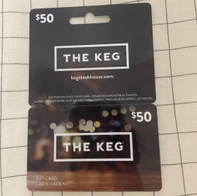 Keg $50 gift certificate - new item