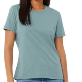 Women's Heathered Relaxed Jersey  T-Shirt - Heather Blue Lag item