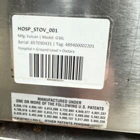 Vulcan G36L Natural Gas 6-Burner Stove/Range with Oven item