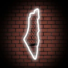 Palestinian Keffiyeh Map Neon Light item