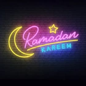 Ramadan Kareem Pink Decorative Neon Window Lights. item