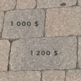 Gravure sur grande brique de pavé - Diplômé.e.s seulement item