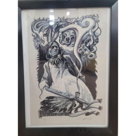 Phish Dicks 2012 AJ Masthay lino block print - RARE item