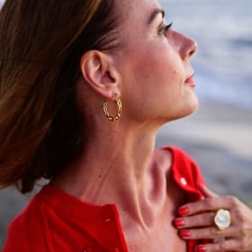 Paper Clip Earrings in Yellow Gold item