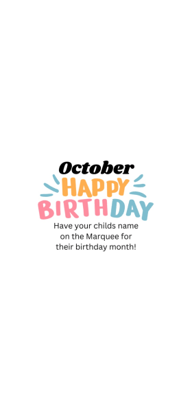 Marquee Birthday Announcement - October 2025 item