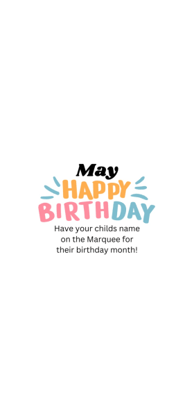 Marquee Birthday Announcement - May 2025 item
