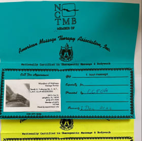 Massage Certificates item