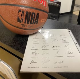 Signed Basketball by the Portland Trail Blazers item