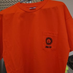 tshirt 041 - high viz orange, pocket item