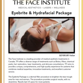 Eyebrite and HydraFacial package item