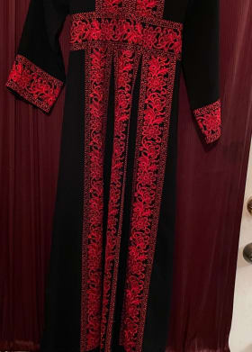 Red Palestinian Embroidered Dress item