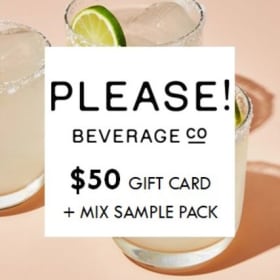 Please Beverage Co. $50 Gift Card + Mix Sampler Pack item