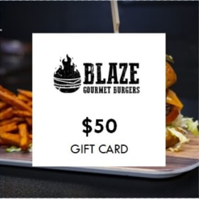 Blaze Gourmet Burgers $50 Gift Card (1/2) item