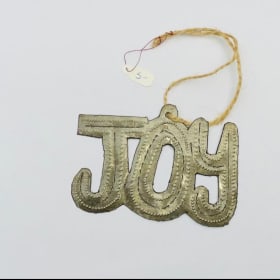 “Joy” Tin Art Ornament item