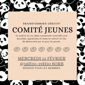 Comité jeunes - mercredi 12 février @18h30-19h30 SORB item