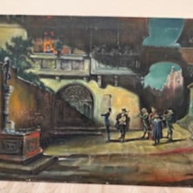 🎨 Oil Painting: Musicians in an Italian Piazza item