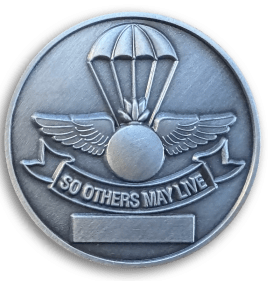 2. 1.5” Silver Helicopter Rescue Swimmer Coin item