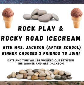 Rock play and Rocky Road Ice Cream with Mrs. Jackson! item