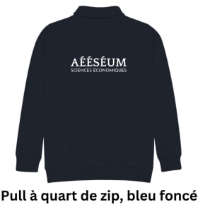 Pull à quart de zip, bleu foncé item