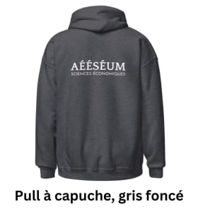 Pull à capuche, gris foncé item
