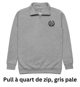 Pull à quart de zip, gris item