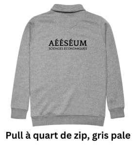 Pull à quart de zip, gris item