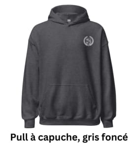 Pull à capuche, gris foncé item