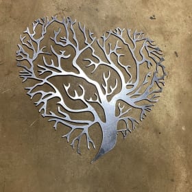 Handcrafted AllMetals Heart Tree item