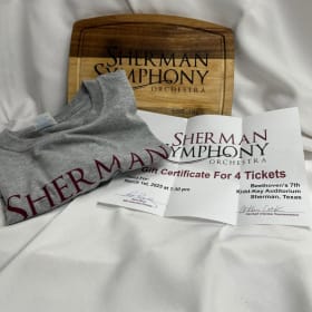 FOUR (4) Tickets to March 1st Concert, Branded Cutting Board item