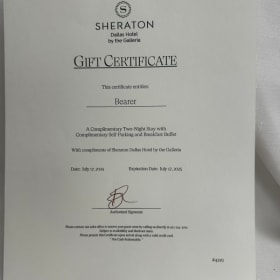2 night stay w/breakfast Sheraton Dallas Hotel by Galleria item