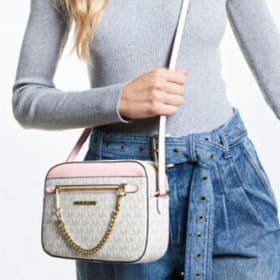 Michael Kors Adult Saffiano Leather Chain Zip Crossbody item