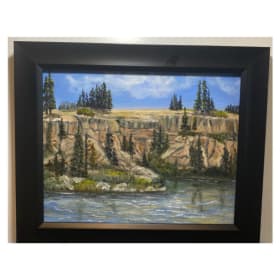 Yellowstone River - 8x10 Framed, Oil on Canvas item