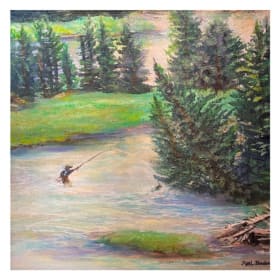 Got One - 8x8 Framed, Oil on Canvas item