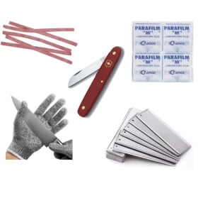 Beginner Grafting Kit: Knife, Tape, Glove, Bands, Labels item