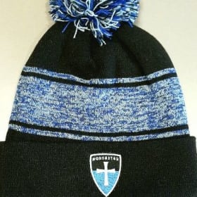 Adult Striped Pom Beanie item