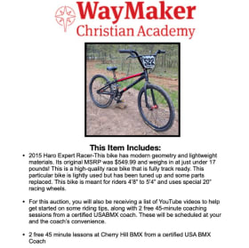 Item #15- Haro BMX Bike With Lessons item