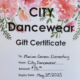 City Dancewear $75 Certificate item