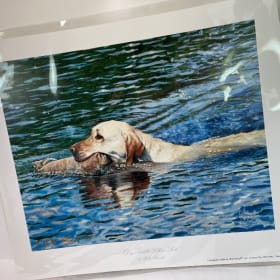 14. "Dog Paddle Yellow Lab", Signed Limited Edition Print item
