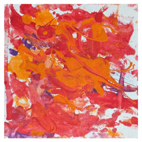 Vermilion - 8x8 Paint on Canvas item