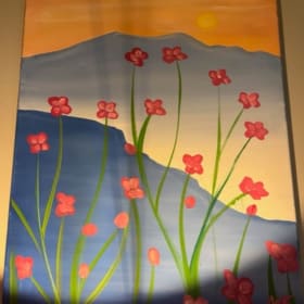 Pink Flowers Painting item