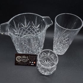 (Item #7) Vintage Galway Irish Cut Crystal Bar Set item