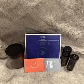 Oribe product basket & Cafe Gift Certificate item