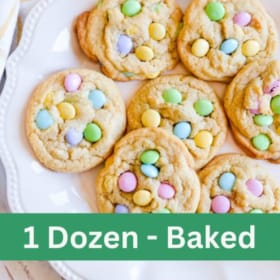 Easter M&M Cookies - Baked & Ready to Eat (1 dozen) item