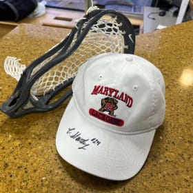 Colin Sharkey signed hat & used game day nike head item