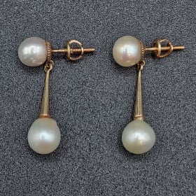 (Item # 5) Antique Pearl Earrings & $50 BA Gift Certificate item