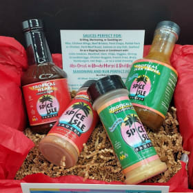 (Item #27) Spice Isle Caribbean Sauces & Rubs Gift Box item