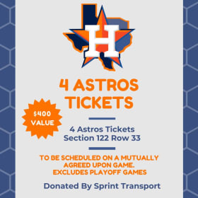 4 Astros Tickets, Section 122 item